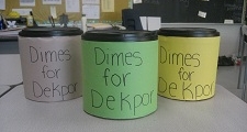 Fundraising coin containers